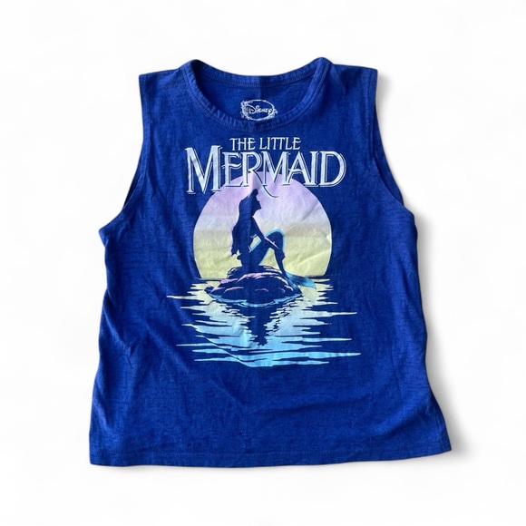 Disney Tops - Women’s Disney Blue Burnout Sleeveless ‘The Little Mermaid’ Tee - size Small